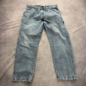 Signature Levi Strauss Gold Mens Carpenter Jeans Light Wash Blue Denim 36x31